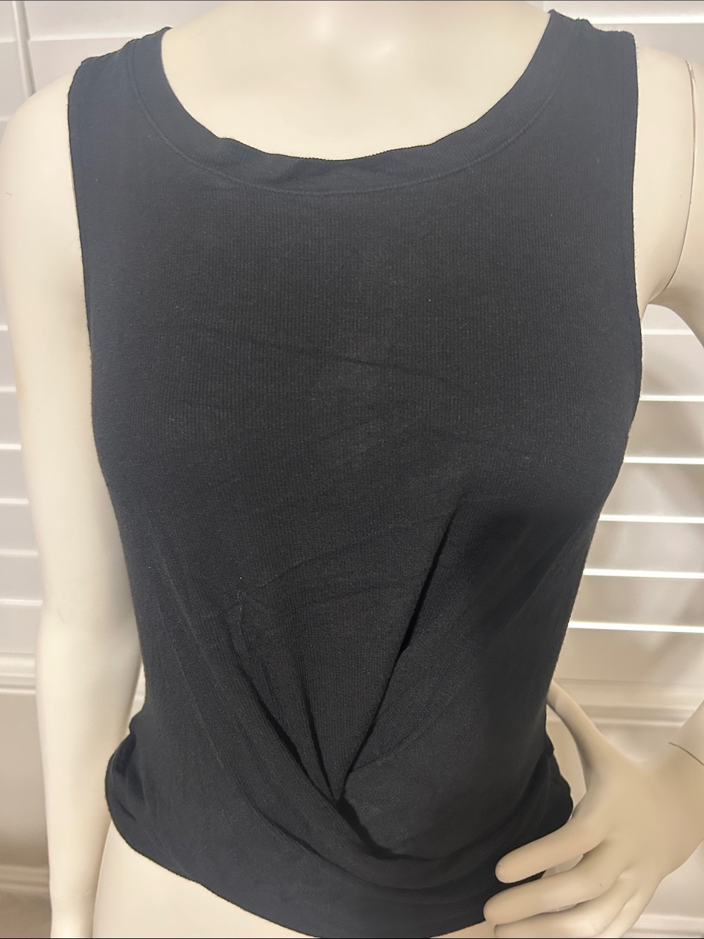 Victoria's Secret Black Twist-Front Tank Top, very soft material